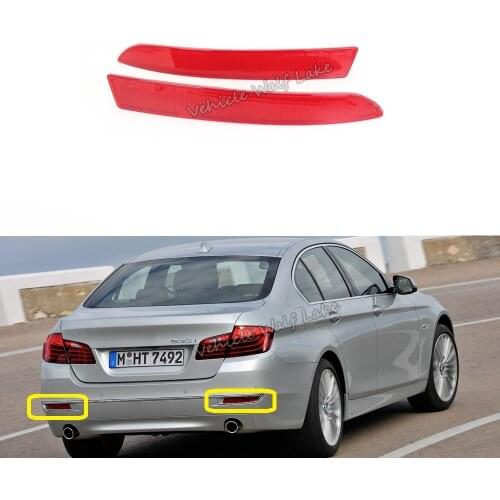 2pcs Left & Right For BMW 5 Series F10 LCI 2014 2015 2016 2017 Rear Tail Bumper Corner Reflector Decorative False Light Lamp