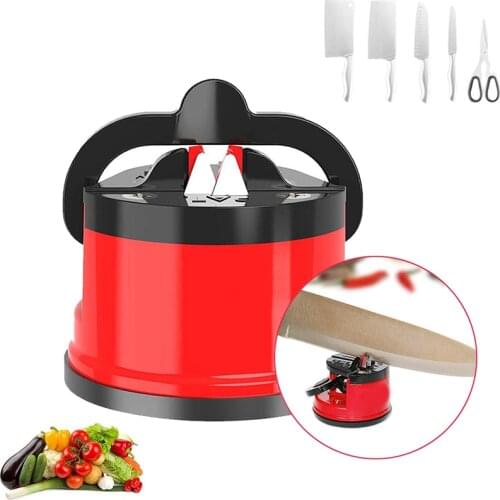 Mini Knife Sharpener Scissors Blade Grinder Knives Stone with Suction Pad Household Sharpening Tool for Kitchen Camping