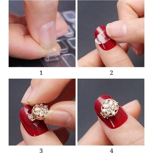 Fashion Nail Art Diamond Jelly Tape Transparent Traceless Crystal Special Double-sided Adhesive for Nail Decoration Tools