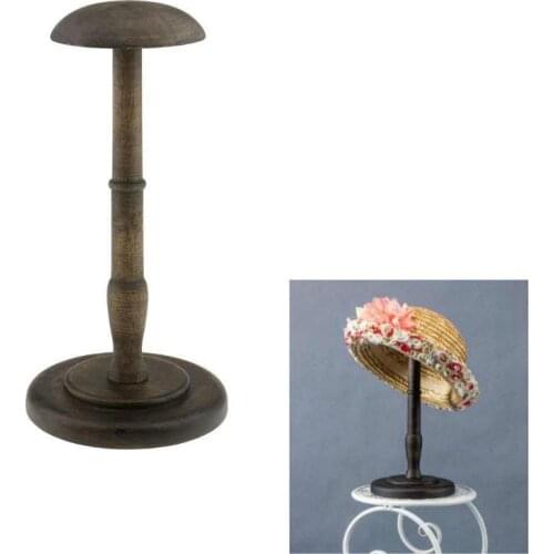 NEW-Vintage Wooden Hat Holder Wig Holder Display Stand Display Stand