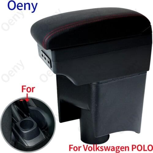 For Volkswagen POLO Armrest 2012-2018 new For VW POLO Mk5 6R Vento Car Armrest box Center Storage box Car accessories Retrofit