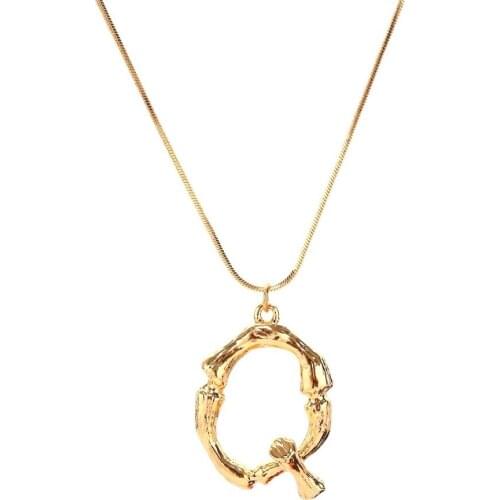 Alphabet 26 letters pendant DIY letter pendant necklace boho natural Cowrie shell necklace for women bohemian necklaces femme