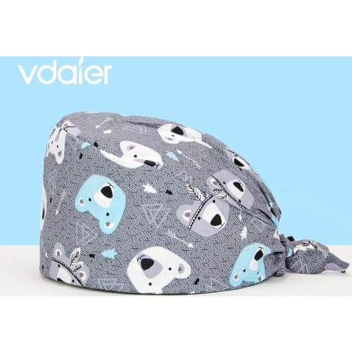 Adjustable medical cartoon pet hospital heart surgical doctor cap scrub hats for women scrubs cap nursing hat nurse accessories