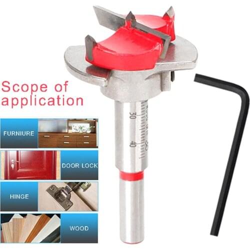 Adjustable Location Drill Bit Cabinet Hinge Hole Opener Woodworking Reaming Positioning Drill Bit