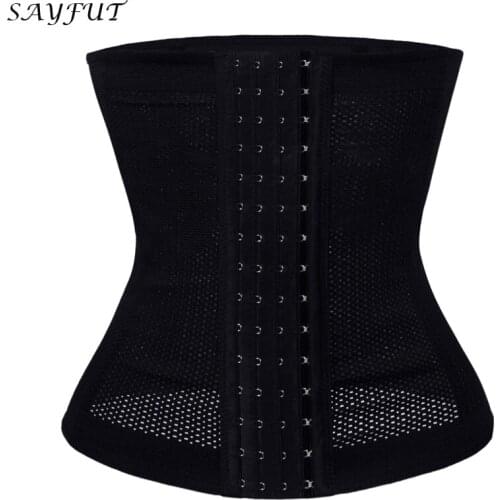 SAYFUT Waist Trainer Shapewear For Weight loss Tummy Control Body Shaper Breathable Waist Cincher Workout Slimming Shapewear