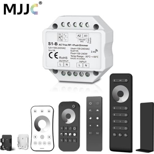 Dimmer LED 220V 230V 110V AC Triac Wireless RF Dimmable Push Switch with 2.4G Remote 220V Dimmer Switch for LED Lamp Bulb S1-B