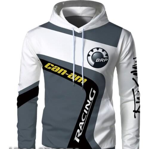 Bomber Fashion Hoodies Men BRP Can-am Hoodie Personality Sweatshirt Male Motorcycle Tracksuit Pullover 3D Print Polaris Hoodie