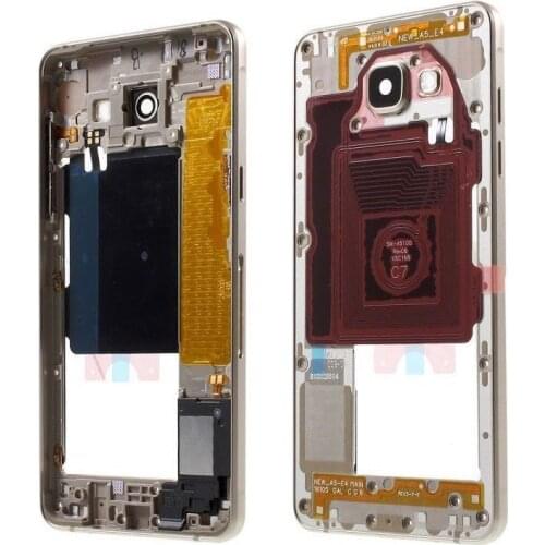 For Samsung Galaxy A5 2016 SM-A510F Silver/Gray/Gold/Rose Gold Color Rear Back Housing Frame Plate Middle Cover With Small Parts