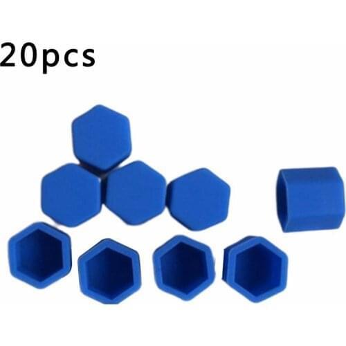 20pcs/bag 17mm Wheel Nut Covers Car Bolt Caps Wheel Nuts Silicone Covers Practical Hub Screw Cap Protector