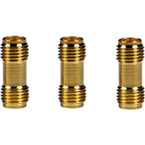 3x Gold RF Connector SMA Female to SMA Female For Two Way Radio SMA-F to SMA-F Antenna Adapter