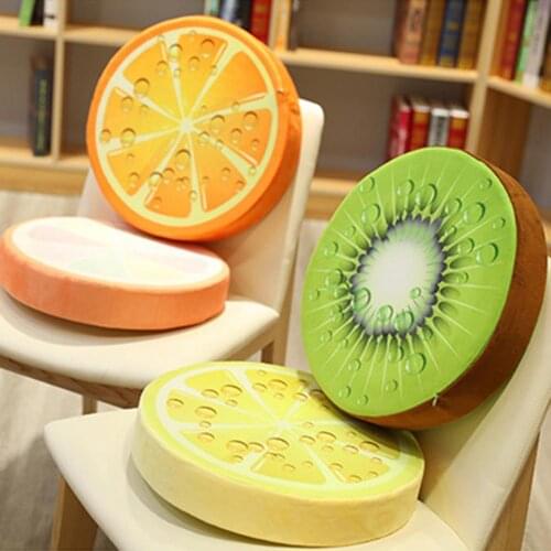 40X7CM Sitting Cushion Anti-slip Cute Sponge Cartoon 3D Fruit Pattern Plush Chair Pillows Pad Removable and Washable