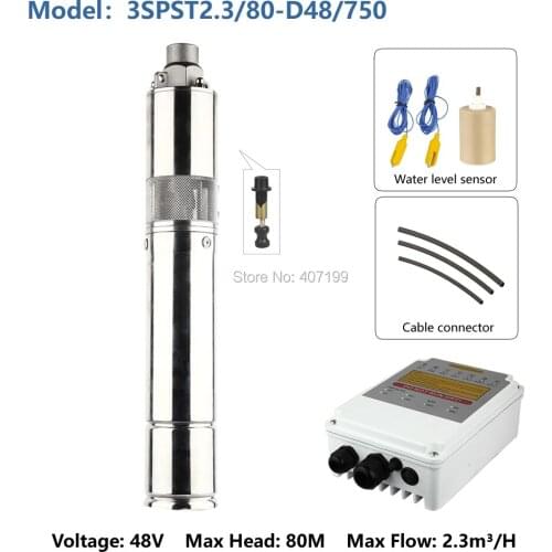 48v solar borehole pump 3 inche submersible deep well pump bomba sumergible solar pompa solare