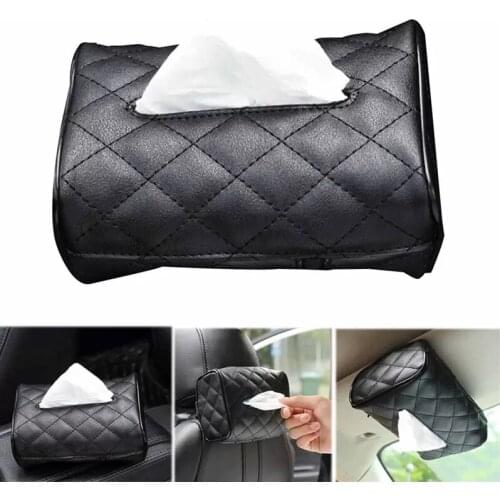 Car Sun Visor Chair Back Hanging Type Car Tissue Box Case For Skoda Octavia Superb Fabia Mk1 Mk2 Mk3 1 2 3 Sedan Combi