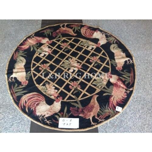 Free shipping 5'x5' Round Handmade Rug 100% Wool handmade Needlepoint Area Rug Dia 150cm Four Designs