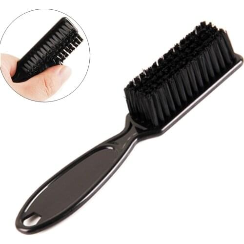 Black Vintage Oil Head Cleaning Brush Shape Carving Brush Comb Scissors Salon Cleaning Brush Barber Shop Skin Brush for Men