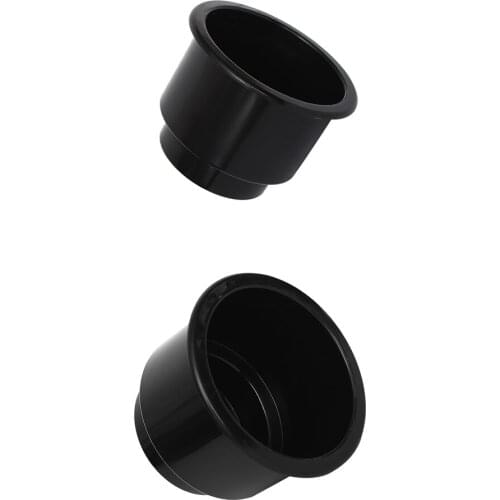 2pcs Black Cup Drink Holder for Marine Boat Car Smooth Finish Accessories