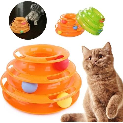 Cat Toy Ball Pet Toy Cat Toys Intelligence Triple Play Disc Three Turntable Ball Pet Products