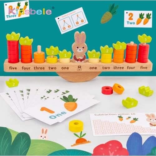 Math Toys Rabbit Balance Counting Games Early Learning Toys For Kids Toddlers Montessori Educational Toys For Children Gifts