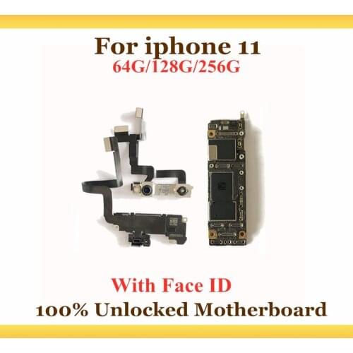 Clean icloud For iPhone 11 Motherboard With Face ID,100% Unlocked For iPhone 11 Logic Board Mainboard With IOS System