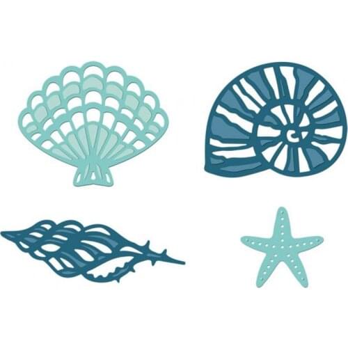 Sea Conch Shell Starfish Metal Cutting Dies For DIY Scrapbooking Embossing Decorative Crafts Supplies Cards Making New 2020