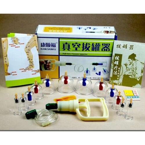 12 pcs fukang massage Vacuum cupping set thicker magnetic aspirating cupping cans acupuncture massage suction cup