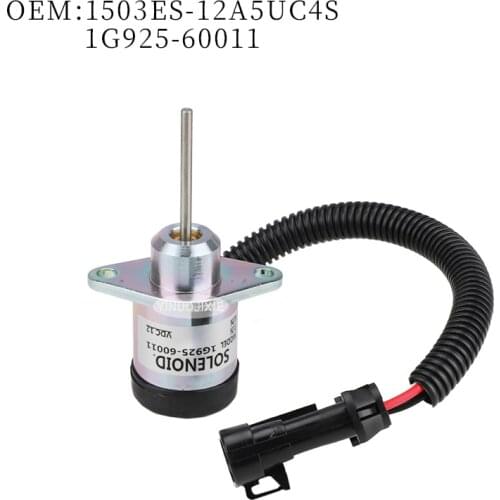 New 1503ES-12A5UC4S Kubota flameout switch 12V high quality excavator flameout solenoid valve made in China