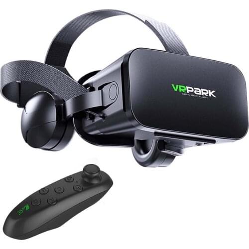 3D Virtual Reality VR Glasses Smart Headset Helmet Aspherical Optical Lens For 3.5-6 Inch IOS Android Smartphone With Controller