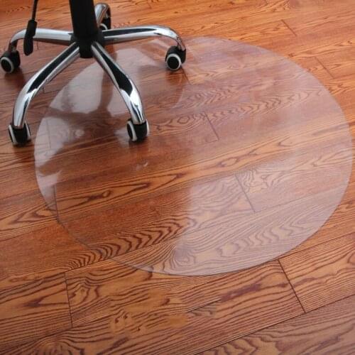 Transparent PVC Floor Carpet Wood Floor Protection Mat Office Computer Chair Cushion Protection Pad Soft Glass Carpet Round Rug
