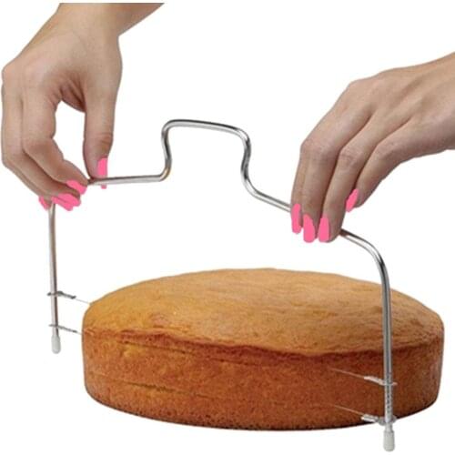 Stainless Steel Adjustable Bread Slicer Cake Cutter Splitter Baking Layered Tool Kitchen Accessorie High Quality Cake Scraper