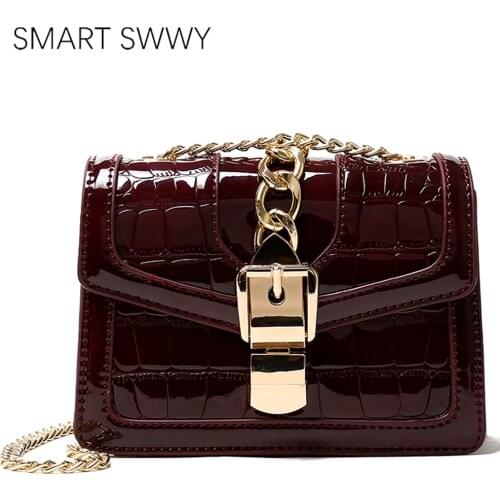 Luxury Handbags Women Bags Designer Chain Leather Crossbody Bags For Women 2019 Crocodie Female Fashion Messenger Shoulder Bags