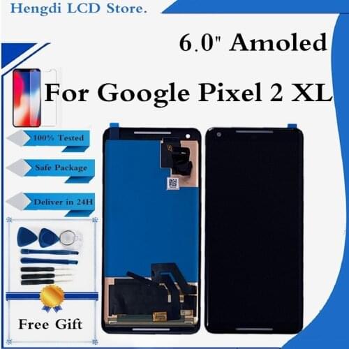 100% Tested Amoled For Google Pixel 2 XL LCD Display Touch Screen For Google Pixel2 2XL Digitizer Assembly Replacement Parts