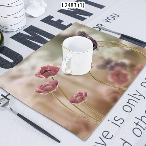 1 Piece Of Floral Pattern Bright Flower Printed Napkin Cloth Home Decoration Table Mat Cloth Tea Towel Coaster 42*32 Servilletas