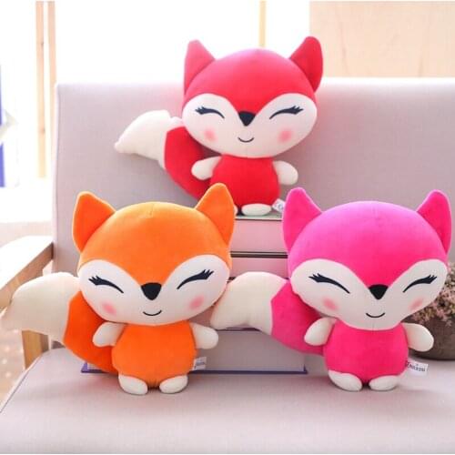 23cm Cute Big Tail Foxes Cartoon Animal Foxes Decoration Doll Kid Toy