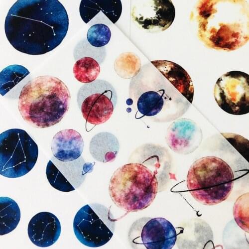 3 Sheets /Pack Starry Planets DIY Decorative Stickers Diary Phone Bottle Decor