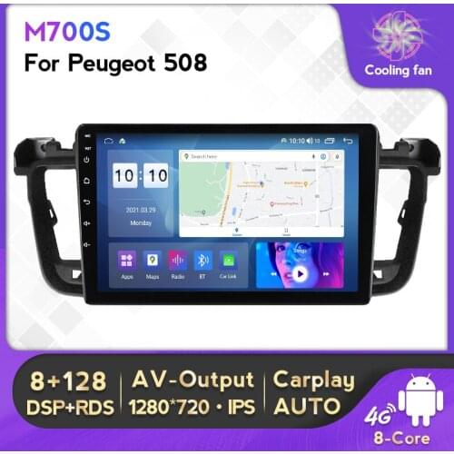 Android 10.0 6G RAM 128G ROM 4G LTE Bluetooth For PEUGEOT 508 2011 2012 2013 2014 - 2018 Car Multimedia Radio Player 6 GRAM