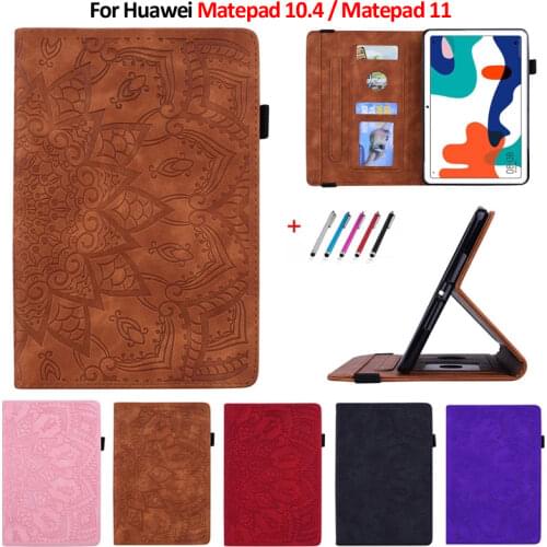 Case For Huawei Matepad 10.4 Case Coque Embossed PU Leather Wallet Tablet for Funda Huawei Matepad Case 10 4 inch Cover