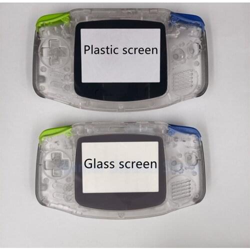 Colored buttons and transparent Shell Housing for Gameboy Advance for GBA Shell Cover Case replacement Repair parts
