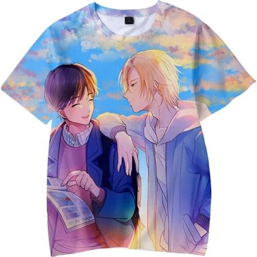Banana Fish 3D Print T-Shirt Men Women Anime Cosplay Streetwear Oversized T Shirt Harajuku Sport Casual Tees Tops Unisex Clothes
