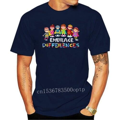 Autism T-Shirt Embrace Differencess I Love Autism Adult & Kids Tee Top Retro Tee Shirt