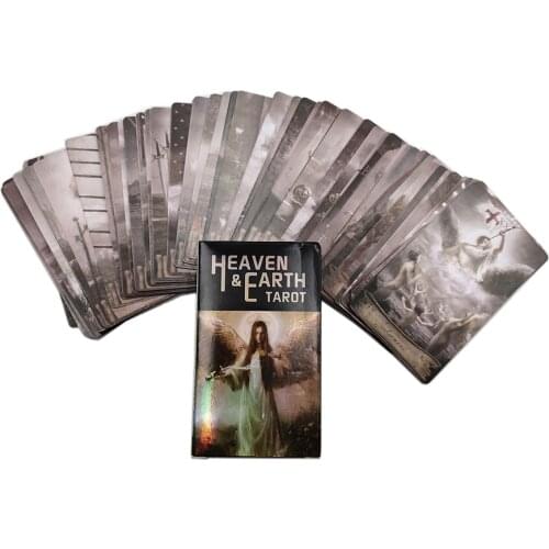 Heaven Earth Tarot Cards Deck 78 Sheet Tarot Card Board Game Family Party Playing English Version Divination Fate Table Game