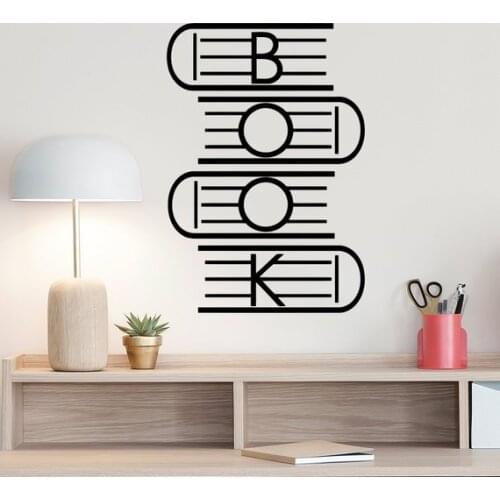 Book Wall Decal Education Science Poster Book Reading Sign Office Book Quote Vinyl Sticker School Library Decor Study Mural N149