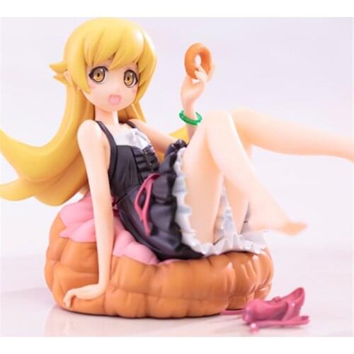 Hot-selling 1pcs 12cm pvc Japanese anime figure Nisemonogatari Oshino Shinobu black dress ver action figure
