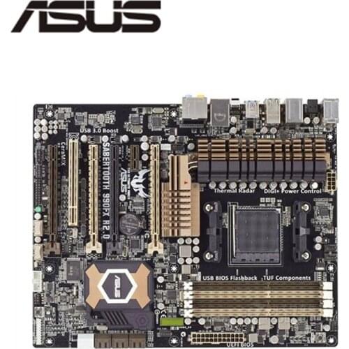 For ASUS SABERTOOTH 990FX R2.0 Motherboard Socket AM3+ For AMD 990FX Original Desktop Mainboard SATA III Used Mainboard