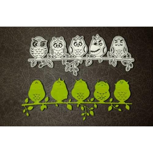 Metal animal four owls branch Cutting Dies Stencils for DIY Scrapbooking photo album Decorative Embossing DIY Paper Cards