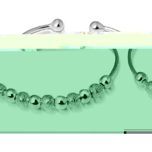 Fashion Silver Beads Bracelet for Women For Teen Girls Lady Gift Women Fine Jewelry Nine revolving beads bracelet