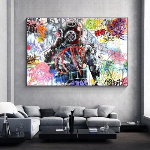 Underwater World Submariner Canvas Art Posters Graffiti Art Canvas Paintings On the Wall Art decoration Pictures