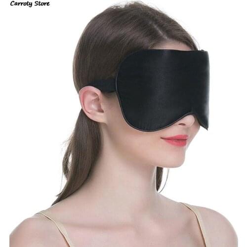 Eye Mask Shade Nap Cover Blindfold Sleeping Eye Mask Eyeshade Cover Shade Eye Patch Soft Charmeuse Silk Travel Eyepatch
