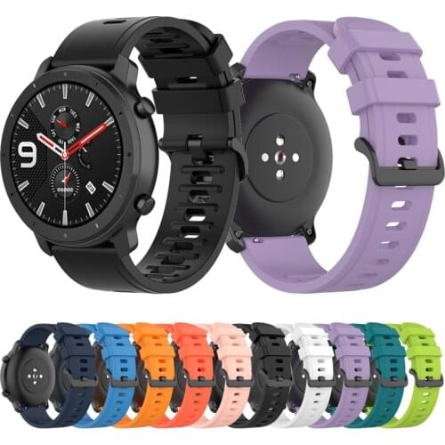 Silicone Watchband for Xiaomi Huami Amazfit Gtr 2 2e / 47mm Band Sport Replacement for Amazfit strato 2 2S Wristband Correa 22mm