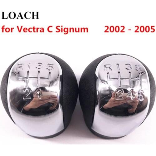 5 6 Speed Gear Shift Knob for OPEL VECTRA C SIGNUM 2002-2005 GearShifter Shifter Headball Pen Arm Gearshift Lever Stick Chromed