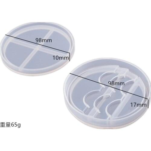 Diy Crystal Drop Epoxy eyelash holder with LID mirror silicone mould